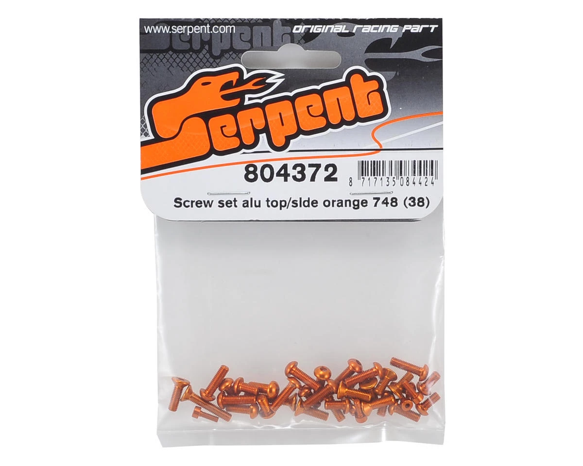 Serpent 748 Top/Side Aluminum Screw Set (Orange) (38) 2 Serpent 748 Top/Side Aluminum Screw Set (Orange) (38) - Image 2